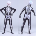 Miniatyrbilde 6 av 6: Halloween Kostyme Skjelett Kostymer For Barn Og Voksne - Perfet 140