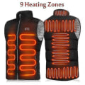 Miniatyrbilde 2 av 6: 9 Steder Oppvarmet Vest Herre Dame USB Oppvarmet Jakke - Perfet XL