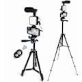Miniatyrbilde 1 av 5: Vloggekamera Telefon Vlog Video Kit #1 med Høydejusterbart Stativ-Perfekt