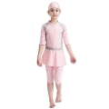 Miniatyrbild 2 av 5: Perfekta flickor Barn Muslimska badkläder Islamiska badkläder Mild hud Burkini badkläder Strandkläder - Perfet pink 7-8 Years