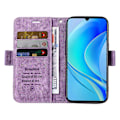 Miniatyrbilde 4 av 4: for Huawei nova Y70 / Y70 Plus / Enjoy 50 BETOPNICE Dobbeltsidig Spenne Lær Telefonveske - Perfekt Purple