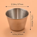 Miniatyrbillede 5 af 5: 24 Pak Rustfrit Stål Krydderi Sauce Kopper, Kommercielle Dip Sauce Kopper, Ramekin Krydderi Kopper P-Perfet