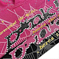 Miniatyrbilde 3 av 4: Spider Web Grafisk Hettegenser, Bomullsgenser for Menn og Kvinner - Perfekt Black Pink L