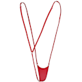 Miniatyrbillede 1 af 5: Kaise 2 stk. Kvinders Sexy Enkeltdel Sling Shot G-streng Ekstrem Mikro Mini Monokini Badetøj Underbukser Party Kostume Gave-Perfekt Red