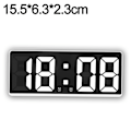 Miniatyrbild 3 av 6: Digital väckarklocka för sovrum, med temperaturjustering - Perfet White shell white