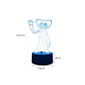 Miniatyrbillede 6 af 8: Poppy Playtimes 3D LED Huggy Wuggy Natlampe Model Decor Present - Perfet