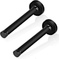 Miniatyrbilde 1 av 5: Dørstoppere, 15 cm lang dørstopper, veggmontering, kraftig solid svart dørstopper børstet rustfritt stål med myke gummistøtfangertupper - Perfekt black 6 Inch*2