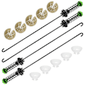 Miniatyrbilde 1 av 5: W11130362 4-pakks vaskemaskin opphengsstangsett, for vaskemaskiner - passer 11022352510, WTW5000DW2, MVWC565FW - Perfekt