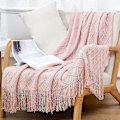 Miniatyrbilde 1 av 2: Myk Strikket Teppe, Sofateppe - Perfekt Pink 130*180cm