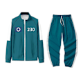 Miniatyrbillede 1 af 5: Squid Game Kostume, Squid Game Sportswear, Koreansk Folkespils Kostume Sæt til Fans, Cosplay og Temabegivenheder, 456 Voksen Squid Game Kostume - Perfekt C M