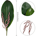 Miniatyrbilde 6 av 6: 5-pack Phalaenopsis orkideer blader kunstig ekte utseende røtter Berøringsplanter Grønne kunstige blader Arrangement - Perfet