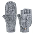 Miniatyrbild 1 av 5: Fingerlösa Vinterhandskar med Vändbar Design för Pekskärm - Ullstickade, Bytbara - Perfekt Light Gray