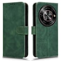 Miniatyrbillede 1 af 5: til ZTE Blade A75 5G Læder Etui Hud-Følelse Anti-Drop Wallet Flip Telefon Cover - Grøn-Perfet Green