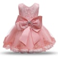 Miniatyrbillede 3 af 5: Prinsesse festkjoler med sløjfe og pandebånd - Perfet Pink 90 cm