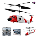 Miniatyrbild 2 av 5: Fjärrstyrd helikopter med hinderdetektering, utrustad med dubbla 1080p-kameror, 2.4GHz 3.5CH fjärrkontroll - perfekt Red