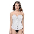 Miniatyrbillede 4 af 5: Kvinders Snørebånds-Overbust Korset Bustier Lingeri Bodyshaper Top Prinsesse Korset - Hvid Hvid-xs-Perfet White -xxxl