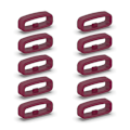 Miniatyrbilde 1 av 5: Silikon Festeløkke 18/20/22mm Stroppholder Erstatningstilbehør - Perfekt Red 20MM
