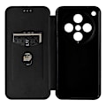 Miniatyrbillede 4 af 5: til Oppo Find X8 Pro 5G Etui Kulfibertekstur Stødsikkert PU Læder Telefoncover - Sort-Perfet Black