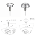 Miniatyrbillede 2 af 5: Kompatibel med Flushwise toilet cisterne skylle trykknap udskiftning fransk dræn knapper A-Perfet