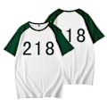 Miniatyrbild 1 av 2: Squid Game T-shirt med Kort Ärm Digitalt Tryck Topp Cosplay-Perfekt 218 3XL