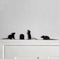 Miniatyrbilde 4 av 5: Nyeste søte metallkatt-dørtopper: Perfekt for Halloween-dørdekorasjon hjørner Middle Finger Cat