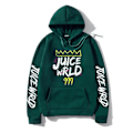 Miniatyrbillede 1 af 5: Rapper Juice Wrld 999 O-Neck Sweatshirt Mænd/Kvinder Mode Langærmet Forår Efterår Hættetrøjer Sweatshirt Hip hop toppe Pullover-Perfet Green A M