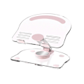 Miniatyrbillede 1 af 5: Laptop Stativ med 360 Graders Drejelig Base, Stærk Bæreevne, Universal Ergonomisk Computer Stativ, Laptop Stativ - Perfekt Pink