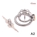 Miniatyrbillede 1 af 9: Rustfrit stål Metal Mand Chastity Cage Device Restraint 45mm