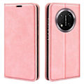 Pikkukuva 1 / 5: Honor Magic7 Lite 5G / X9c 5G Kotelo, ihonmyötäinen nahkalompakko puhelinkotelo - Täydellinen Pink