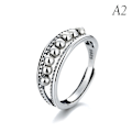 Miniatyrbillede 2 af 6: Ring Justerbar Åbning Fidget Ring Med Perlesmykker Ring - Perfet A2