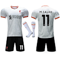 Miniatyrbilde 1 av 2: 2024-2025 Liverpool FC Bortefotballdraktsett for barn og voksne med sokker nr. 11 M.SALAH - Perfekt No.11 M.SALAH 28