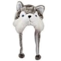 Miniatyrbillede 4 af 5: Voksen Børn Vinter Sød Plys Dyrekarakter Hue med Pom Pom Ender Lange Stropper Sjovt Udstoppede Legetøj Øreklap Hue Cosplay-Perfekt Huskies