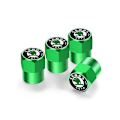 Miniatyrbild 1 av 5: 4 st Bilhjul Däck Ventilkåpor Dammskydd Tillbehör för Skoda Octavia Rapid Kodiaq Karoq Fabia Kamiq Superb Derivative Vision-Perfet 4pcs Green