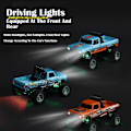 Miniatyrbild 3 av 5: Mini RC Monster Truck USBC Laddningsbart Chassi med Trailer, 1:64 Skala Legering Perfekt Pink