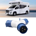 Miniatyrbillede 4 af 5: 16A Campingvogn Caravan Enkelt til 2/3 Vejs Elektrisk Tilslutning Splitter Adapter - Perfekt C