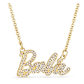 Miniatyrbild 1 av 7: Barbie Crystal Script logotyp halsband-perfet Gold