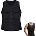 Miniatyrbilde 1 av 4: Gynecomastia Kompresjonsvest med Glidelås, Kompresjonsskjorte for Menn, Kompresjonstanktopp for Menn G-Perfet Black M
