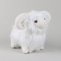 Miniatyrbilde 1 av 5: Highland Sheep Scottish highland ull leketøy imitert sauedukke - Perfet white