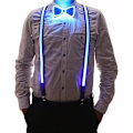 Miniatyrbilde 1 av 3: LED-seler med LED-sløyfe, lysende sløyfe, LED-sløyfe, perfekt for musikkfestivaler, Halloween-kostymefester - perfekt Blue