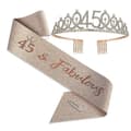 Party Krone Hodebånd Rhinestone Krone Hårtilbehør Første Års Nummer Bursdagskake Ornament Legering Hodebånd-Perfekt 45