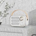 Pikkukuva 2 / 2: Monitoiminen Mini Kannettava FM-Radio Bluetooth-Kaiutin USB TF AUX Sisä- ja Ulkokäyttöön Retro-Design Langaton Kaiutin - Täydellinen White
