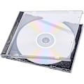 Miniatyrbild 3 av 3: 25-pack Standard Enkelt Transparent CD-fodral med Monterad Svart Bricka - Perfekt