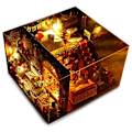 Miniatyrbild 1 av 5: Juldockhus Dekoration, Jul Miniatyrdockhus Ornament, Miniatyr DIY Dockhus Kit, Trädockhus Kit Med, Dockhus Jul