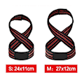 Miniatyrbillede 4 af 4: 2 stk Figur 8 Vægtløftningsstropper Dødløft håndledsrem Pullups Wrist Support Gym - Perfet black