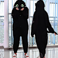 Miniatyrbillede 5 af 5: Ny Sådan Træner Du Din Drage Nat Fury Tandløs Cosplay Kostumer Pyjamas Badekåbe Kvinder Mænd Nattøj Varm Tyk Jumpsuits-Perfekt C M