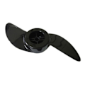 Miniatyrbillede 2 af 5: Sort 2-bladet bådpropel påhængsmotor propel elektrisk trollingmotor påhængsmotor propel kompatibel med 32lb 46lb 40lb-Perfet
