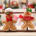 Miniatyrbild 1 av 6: Julhänge, 5,9x4,7", pepparkaksdocka (2st/ set)