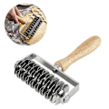 Miniatyrbillede 5 af 5: 2024 Ny Rustfri Stål Dejgitter Top Cookie Pie Pizza Brød Pastry Crust Roller Cutter - Perfekt