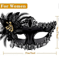 Miniatyrbilde 3 av 5: Venetiansk maske for par, maskerade maske, kvinne blonde venetiansk maske for kvinne mann maskerade party-Perfet