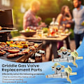 Miniatyrbillede 5 af 5: 2-pak Griddle Brænder Kontrolventil til BBQ Griddle, Griddle Gasventil Dele Udskiftning - Perfekt